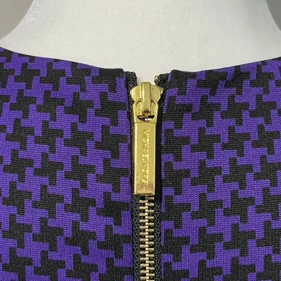 MICHAEL Michael Kors Short Sleeve Sheath Dress - Houndstooth Pattern - Picture 10 of 14